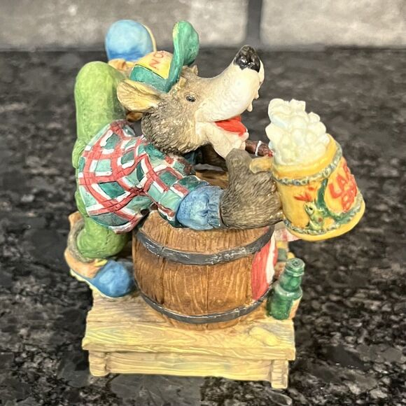 Enesco Moose Creek Crossing “Here’s to Basic Animal Behavior” 1996 Wolf #188387 - Picture 5 of 6